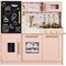 Best Choice Products Pretend Play Kitchen Wooden Toy Set for Kids w/ Telephone, Utensils, Oven, Microwave